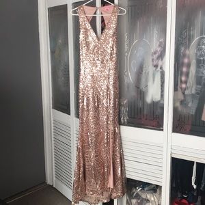 Sequence rose gold dress
